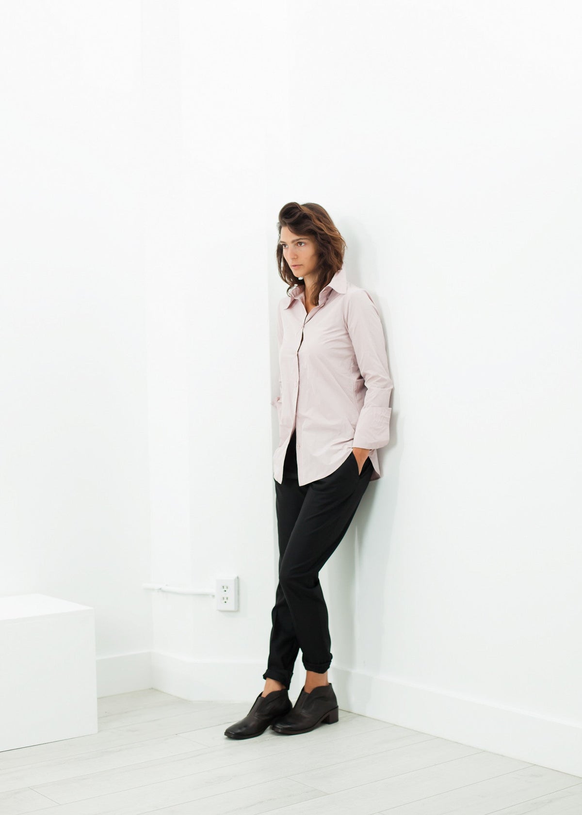 Rose Pointed-Collar Blouse - sample outfit photograph