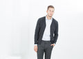 Charcoal Concealed-Button Cardigan - sample outfit photograph