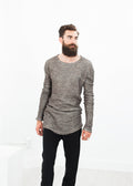 Taupe Extended-Sleeve Sweater - sample outfit photograph