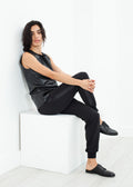 Black Relaxed Tailored Trousers - sample outfit photograph
