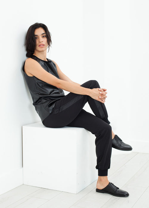 Black Relaxed Tailored Trousers - sample outfit photograph