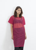 Pink Mesh Overlay Dress - sample outfit photograph