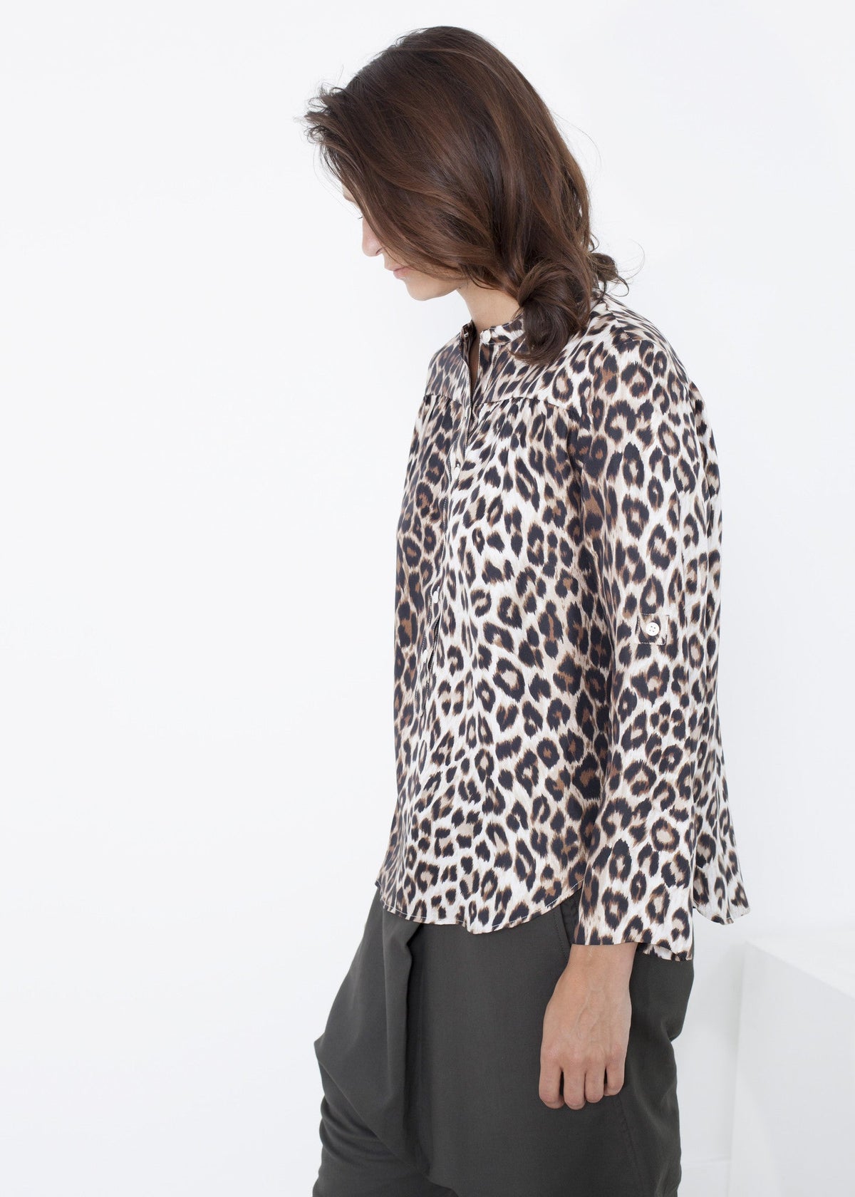 Leopard-Print Long-Sleeve Blouse - sample outfit photograph