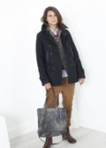 Black Minimal Long Coat - sample outfit photograph