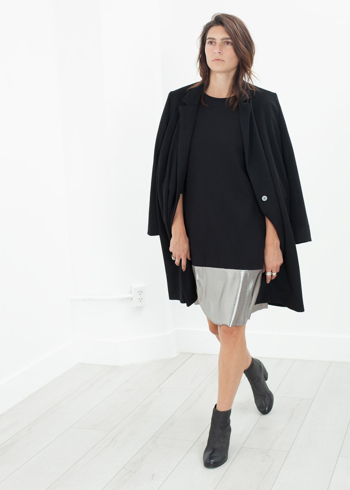 Black and Silver Border Dress - sample outfit photograph