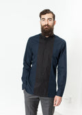 Navy Minimal Button-Up Shirt - sample outfit photograph