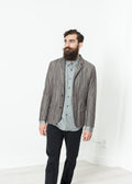 Brown and Blue Textured Blazer - sample outfit photograph