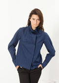 Navy Full-Collar Blouse - sample outfit photograph