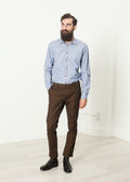 Brown Textured Tailored Trousers - sample outfit photograph